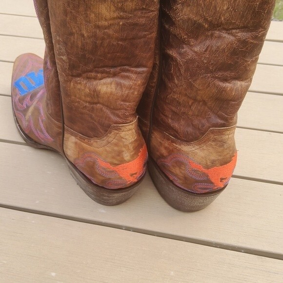 Gameday SMU Men\'s Leather Cowboy Boots Size 10 main image 6